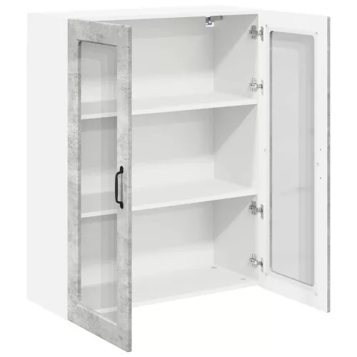  Fali konyhaszekrény Beton Szürke 80 x 31 x 100 cm Faanyag