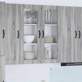    Fali konyhaszekrény Szürke Sonoma 80 x 31 x 100 cm Faanyag