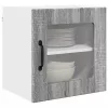  Fali konyhaszekrény 2 pcs Szürke Sonoma 40 x 31 x 40 cm Faanyag