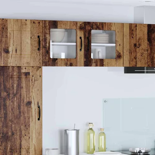  Fali konyhaszekrény 2 pcs Öreg fa 40 x 31 x 40 cm Faanyag