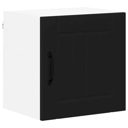  Fali konyhaszekrény 2 pcs Fekete 40 x 31 x 40 cm Faanyag