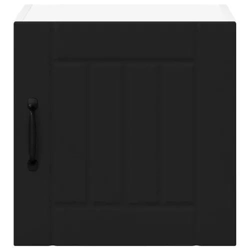  Fali konyhaszekrény 2 pcs Fekete 40 x 31 x 40 cm Faanyag