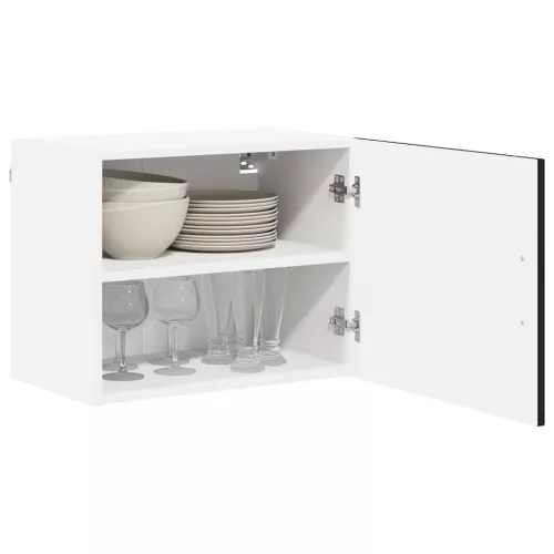  Fali konyhaszekrény 2 pcs Fekete 50 x 31 x 40 cm Faanyag