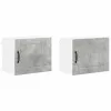  Fali konyhaszekrény 2 pcs Beton Szürke 50 x 31 x 40 cm Faanyag