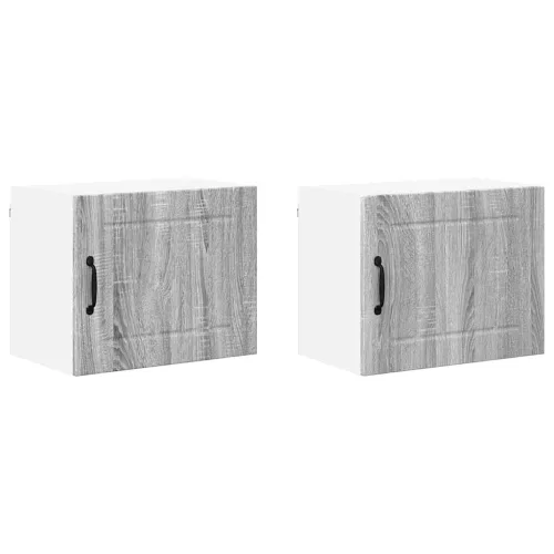  Fali konyhaszekrény 2 pcs Szürke Sonoma 50 x 31 x 40 cm Faanyag