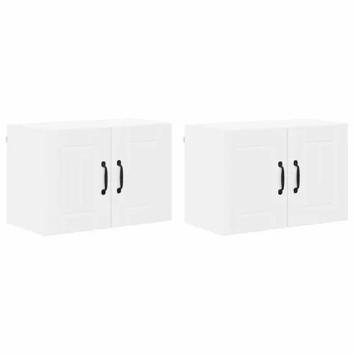  Fali konyhaszekrény 2 pcs Fehér 60 x 31 x 40 cm Faanyag