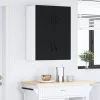  Fali konyhaszekrény 2 pcs Fekete 60 x 31 x 40 cm Faanyag