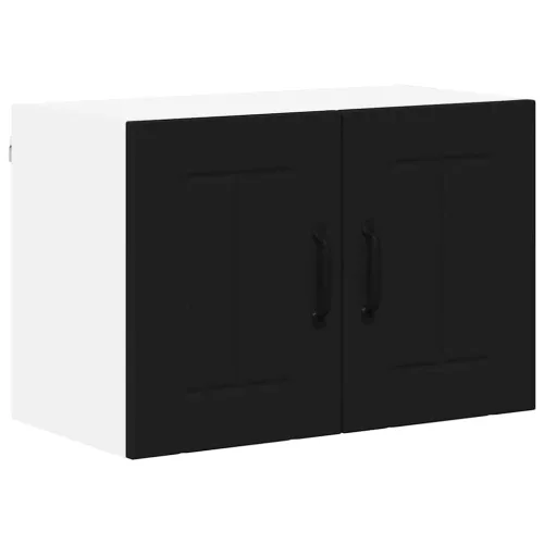  Fali konyhaszekrény 2 pcs Fekete 60 x 31 x 40 cm Faanyag