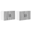  Fali konyhaszekrény 2 pcs Szürke sonoma 60 x 31 x 40 cm Faanyag