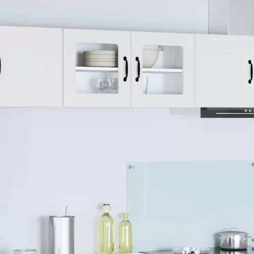  Fali konyhaszekrény polcokkal Fehér 80 x 31 x 40 cm Faanyag