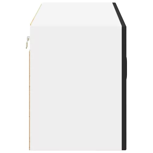  Fali konyhaszekrény polcokkal Fekete 80 x 31 x 40 cm Faanyag