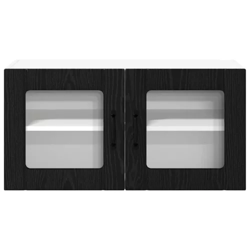  Fali konyhaszekrény Fekete tölgy 80 x 31 x 40 cm Faanyag