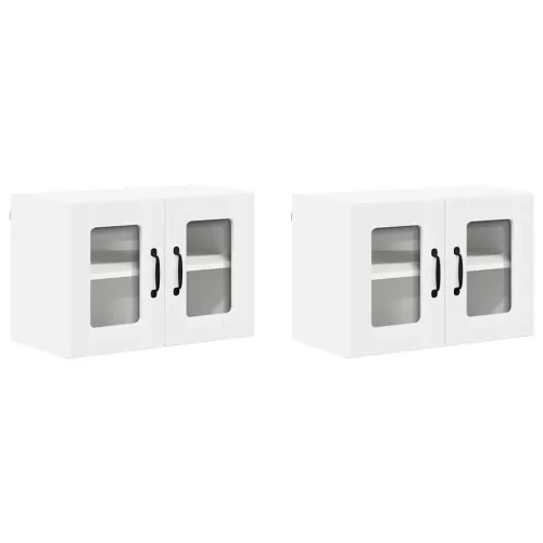  Fali konyhaszekrény ajtóval 2 pcs Fehér 60 x 31 x 40 cm Faanyag