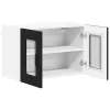  Fali konyhaszekrény 2 pcs Fekete 60 x 31 x 40 cm Faanyag