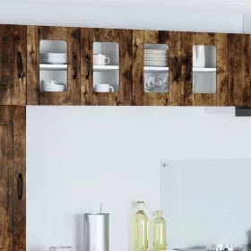    Fali konyhaszekrény 2 pcs Füstölt tölgy 60 x 31 x 40 cm Faanyag