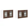  Fali konyhaszekrény 2 pcs barna tölgy 60 x 31 x 40 cm Faanyag