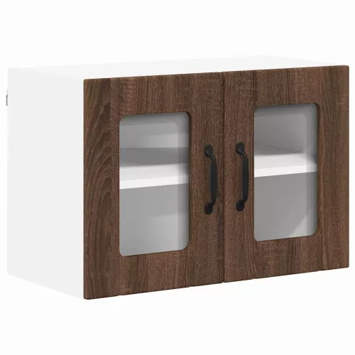  Fali konyhaszekrény 2 pcs barna tölgy 60 x 31 x 40 cm Faanyag