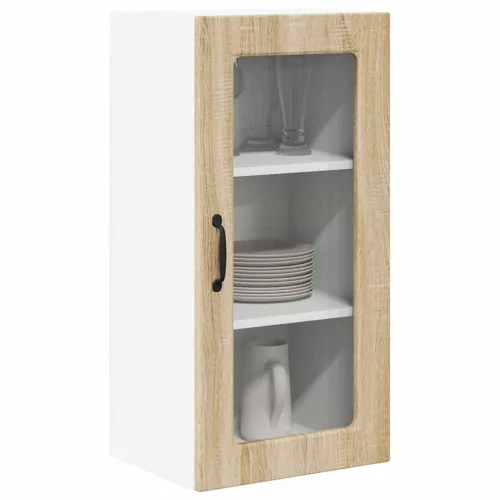  Fali konyhaszekrény 2 pcs Sonoma tölgy 40 x 31 x 80 cm Faanyag