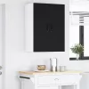  Fali konyhaszekrény polcokkal Fekete 30 x 31 x 80 cm Faanyag