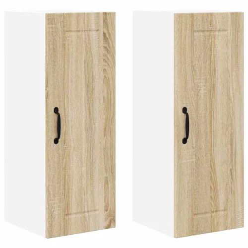  Fali konyhaszekrény 2 pcs Sonoma tölgy 30 x 31 x 80 cm Faanyag