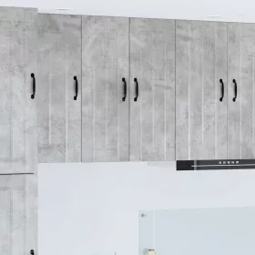    Fali konyhaszekrény 2 pcs Beton Szürke 30 x 31 x 80 cm Faanyag