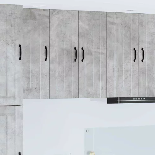  Fali konyhaszekrény 2 pcs Beton Szürke 30 x 31 x 80 cm Faanyag