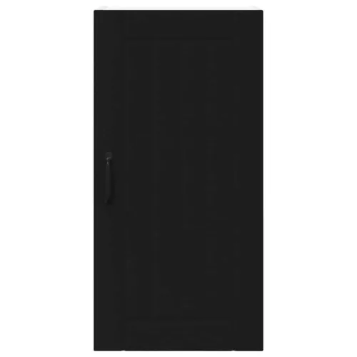  Fali konyhaszekrény polcokkal Fekete 40 x 31 x 80 cm Faanyag