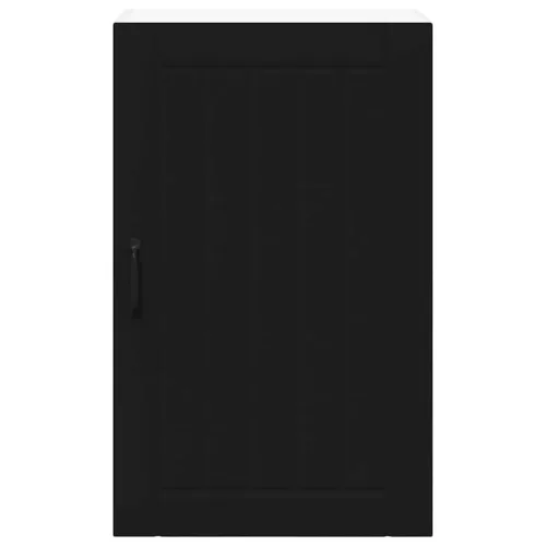  Fali konyhaszekrény polcokkal Fekete 50 x 31 x 80 cm Faanyag