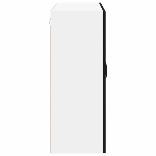  Fali konyhaszekrény polcokkal Fekete 80 x 31 x 80 cm Faanyag