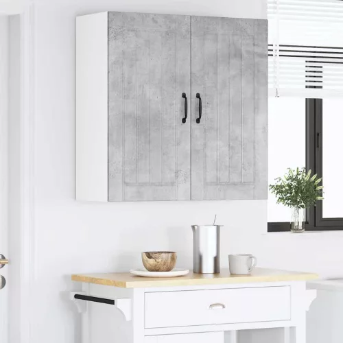  Fali konyhaszekrény Beton Szürke 80 x 31 x 80 cm Faanyag