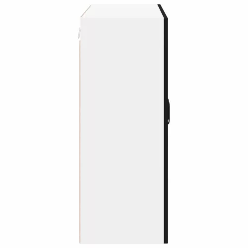  Fali konyhaszekrény polcokkal Fekete 80 x 31 x 80 cm Faanyag