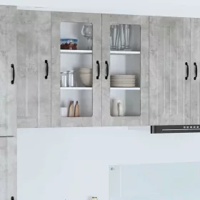  Fali konyhaszekrény Beton Szürke 80 x 31 x 80 cm Faanyag