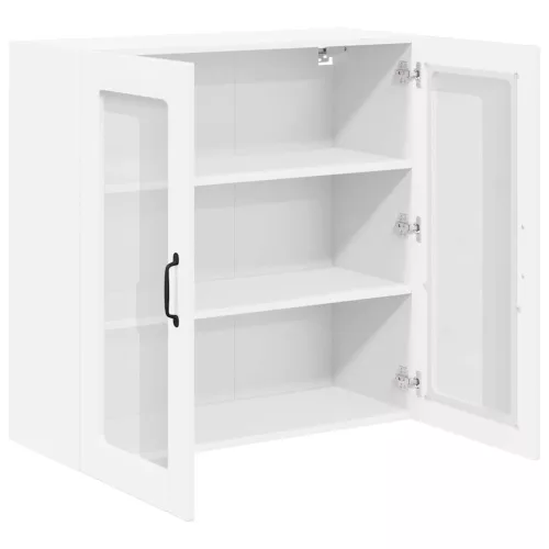  Fali konyhaszekrény Magas Fényű Fehér 80 x 31 x 80 cm Faanyag