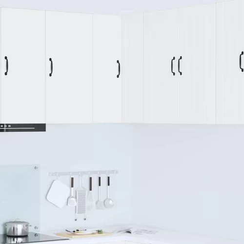  Fali konyhaszekrény polcokkal Fehér 57 x 57 x 80 cm Faanyag