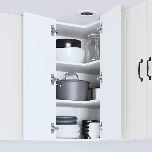  Fali konyhaszekrény polcokkal Fehér 57 x 57 x 80 cm Faanyag