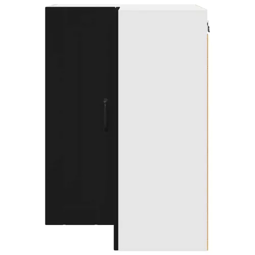  Fali konyhaszekrény polcokkal Fekete 57 x 57 x 80 cm Faanyag