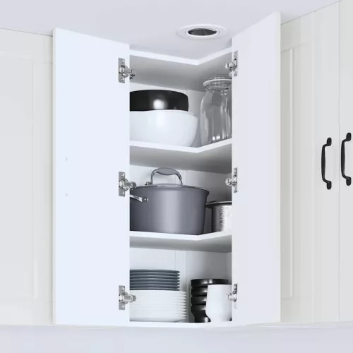  Fali konyhaszekrény Magas Fényű Fehér 57 x 57 x 80 cm Faanyag