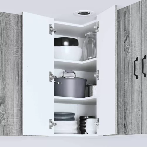  Fali konyhaszekrény Szürke Sonoma 57 x 57 x 80 cm Faanyag