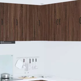    Fali konyhaszekrény ajtóval Barna Tölgy 57 x 57 x 80 cm Faanyag