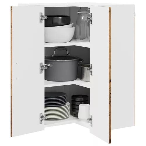  Fali konyhaszekrény polcokkal Öreg fa 57 x 57 x 80 cm Faanyag