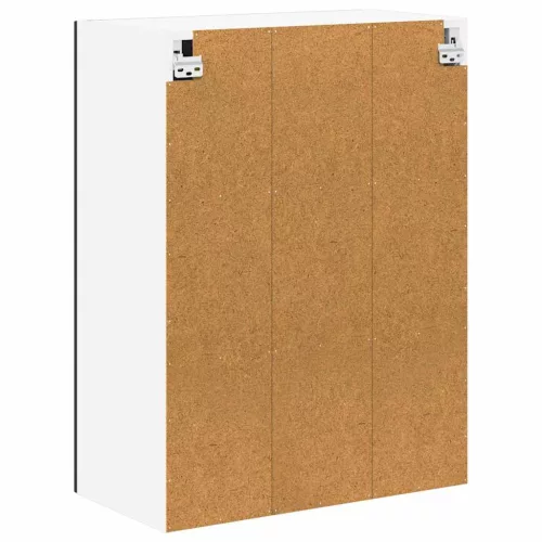  Fali konyhaszekrény polcokkal Fekete 60 x 31 x 80 cm Faanyag