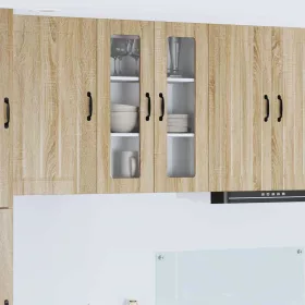  Fali konyhaszekrény Sonoma tölgy 60 x 31 x 80 cm Faanyag