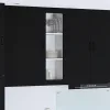 Fali konyhaszekrény polcokkal Fekete 40 x 31 x 100 cm Faanyag