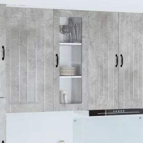  Fali konyhaszekrény Beton Szürke 40 x 31 x 100 cm Faanyag
