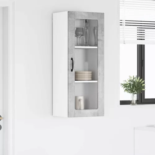  Fali konyhaszekrény Beton Szürke 40 x 31 x 100 cm Faanyag