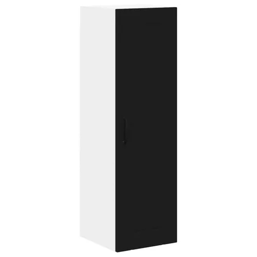  Fali konyhaszekrény polcokkal Fekete 30 x 31 x 100 cm Faanyag