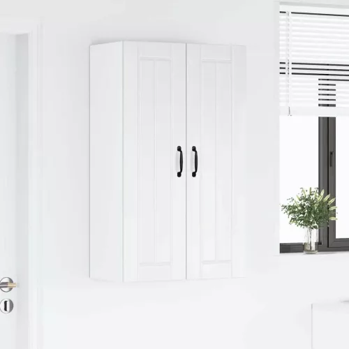  Fali konyhaszekrény Magas Fényű Fehér 60 x 31 x 100 cm Faanyag