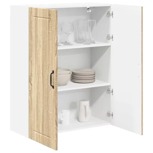  Fali konyhaszekrény Sonoma tölgy 80 x 31 x 100 cm Faanyag