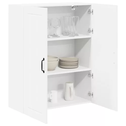  Fali konyhaszekrény Magas Fényű Fehér 80 x 31 x 100 cm Faanyag