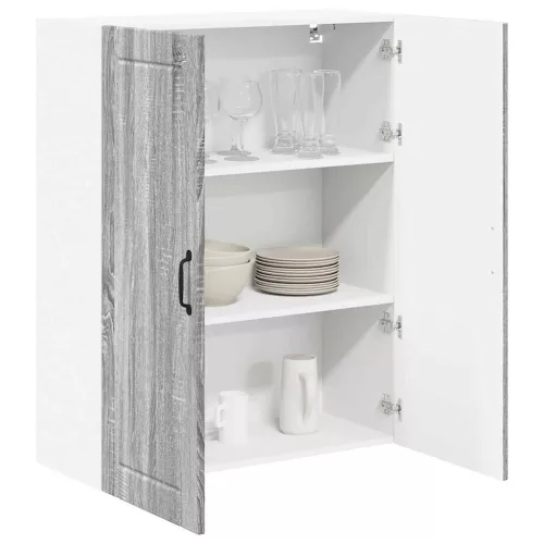  Fali konyhaszekrény Szürke Sonoma 80 x 31 x 100 cm Faanyag